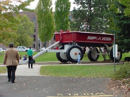 The Big Red Wagin in the park