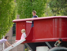 The Big Red Wagin in the park