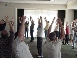 Chordsmen warming up