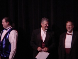 Rich Lapp along with the other chorus directors accepting their awards.