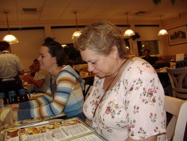 Joan's friend and Sandy after the Friday show