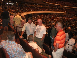 Chordsmen and a few others watching the contest