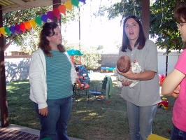 Shari (middle with baby) and others