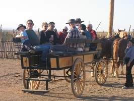 Chris, Papa and Nicolas off on another wagon ride.