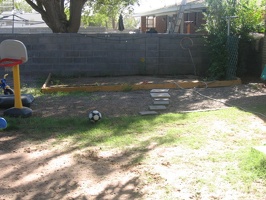 West side of the yard.  Our garden area.