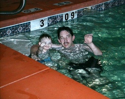 Nicolas and Daddy waving