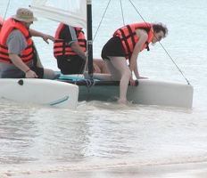 Chris, Scott, Mark, and Amy docking