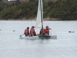 Chris, Scott, Mark, and Amy sailing