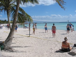 Chris playing volleyball