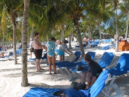 sitting at beach