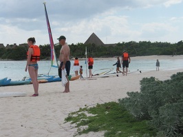 Loading up the catamaran