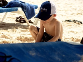 Nicolas in the sand