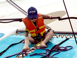 Nicolas showing Grandpa how to steer 2