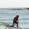 Julie sailboarding