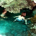 Eric and Travis swimming in the cenote