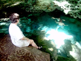 Nessa, Eric, and Travis in the cenote