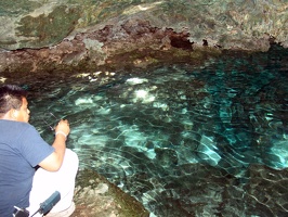 Our guide in the cenote