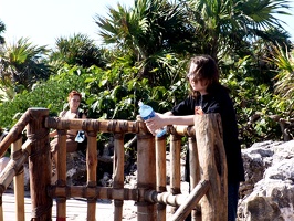 Travis looking out at the ocean at Tulum