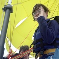 Travis wasn't excited to para-sail at all...