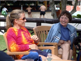 Julie and Jeannette at snack time 2