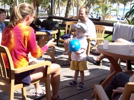 Eric, Julie, and Nicolas playing ball 2