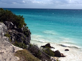 Looking NE from the top of the modern beach access.  I don't remember that rope being there, I wonder what it's anchoring.