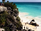 The cliffs at Tulum.  The sand is incredibly fine.