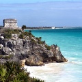 Tulum lighthouse with resorts in the background 1