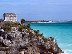 Tulum lighthouse with resorts in the background 2