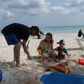 Nicolas, Daddy, & Bro playing in the sand