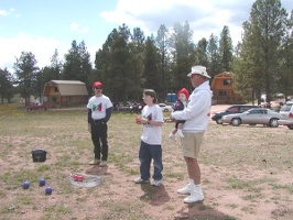 Chris, Travis, Nicolas, Mark playing Bocce