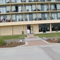    Nessa coming out of hotel at Virginia Beach.