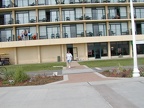    Nessa coming out of hotel at Virginia Beach.