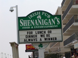    Clever name for pub at Ocean City Beach.