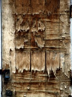 Close-up of a door with interesting weathering (on a building at the Wendover airport).