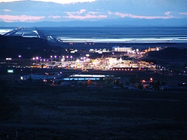 Wendover from a nearby hill clearly showing the curvature of the earth (the road in the upper left distance is razor straight, a