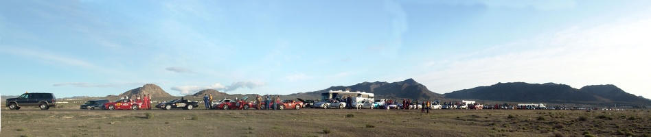 Entire race grid panorama