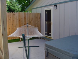 A better shot of the new screen door and light.  I'm working on a set of steps to go below that door.