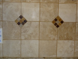 The tile backsplash