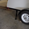 This is a picture of the optional jack stand for stabilizing and possibly leveling the trailer.