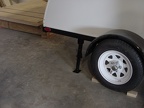 This is a picture of the optional jack stand for stabilizing and possibly leveling the trailer.
