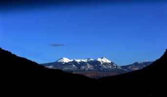 La Sal mountains from just north of Moab, Utah