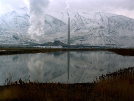 Power plant (?) on the south shore of the Great Salt Lake