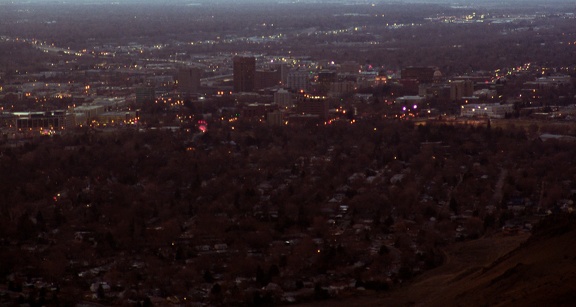 Downtown at sunset from Tablerock