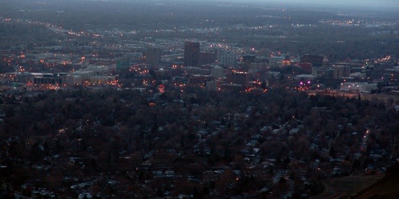 Downtown at sunset from Tablerock