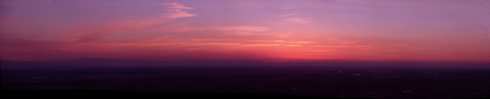 Panorama of the sunset from Tablerock